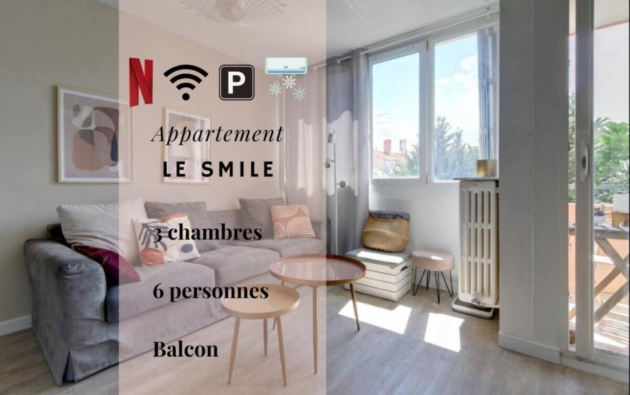 Le Smile - 3 Bedrooms - 8Pers - Parking - Centre Gare Montpellier Eksteriør bilde